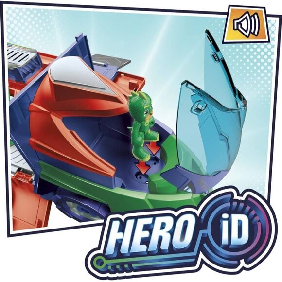 PJ Masks Toys PJ Launching Seeker Car Playset with Sounds, 2-in-1 Vehicle and Ca - Picture 6 of 12